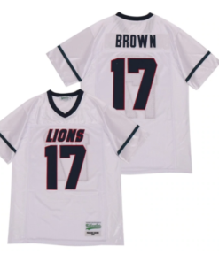 Lions Brown #17 Football Jersey