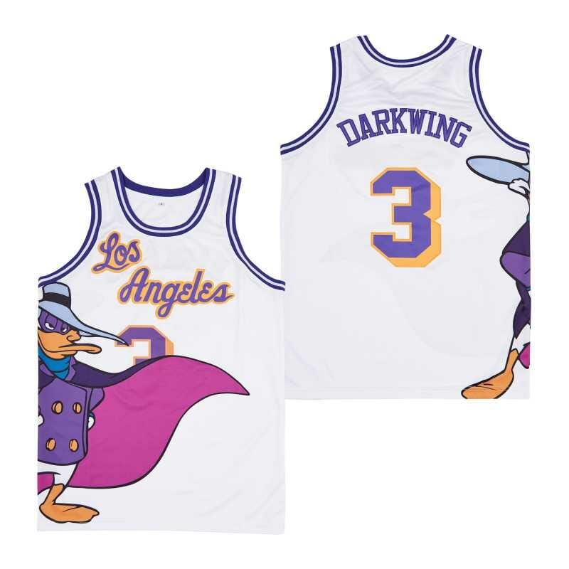 Los Angeles #3 Darkwing Movie Basketball Jersey White