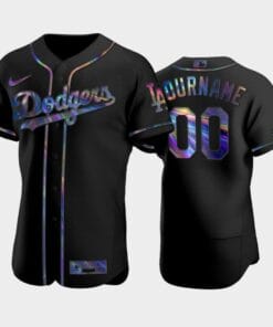 Los Angeles Dodgers Custom Name Number Holographic Black Jersey