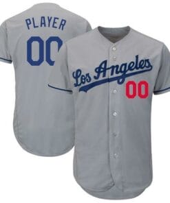 Los Angeles Dodgers Customizable Pro Baseball Jersey Gray