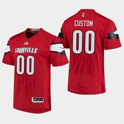 Custom Louisville Cardinals Jersey Name and Number Football Red