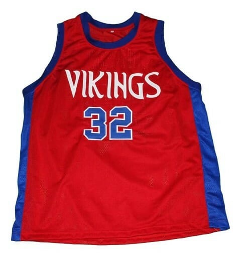 Magic Johnson #32 Vikings Basketball Jersey Red - Image 2