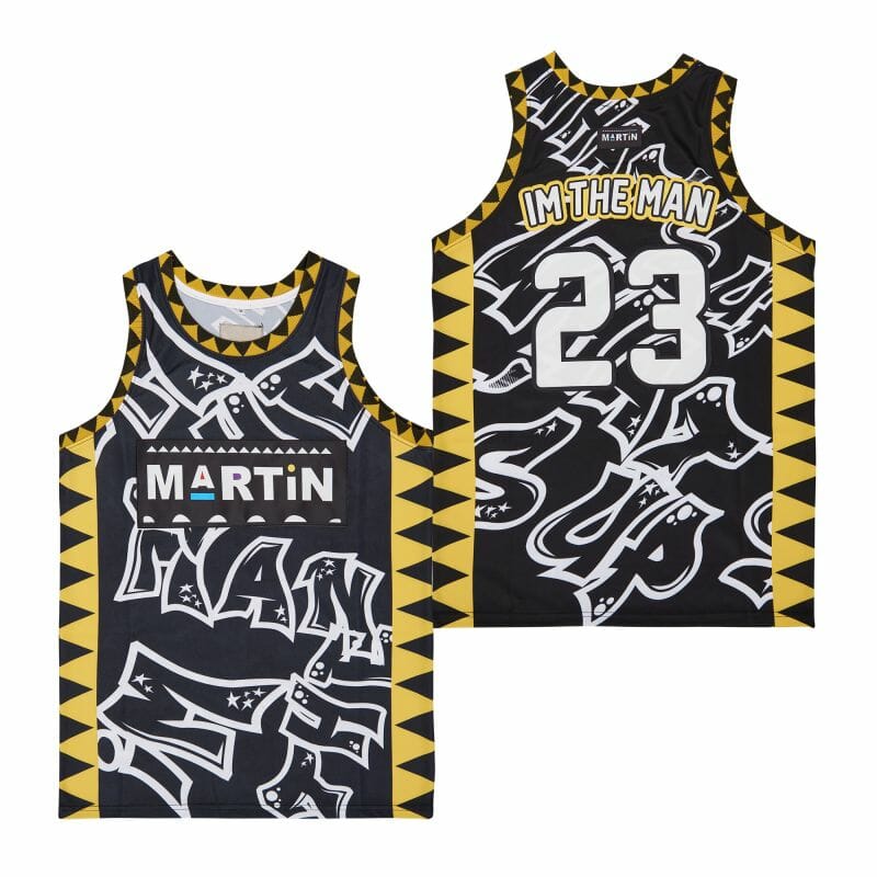 Martin #23 Im The Man Movie Basketball Jersey Black