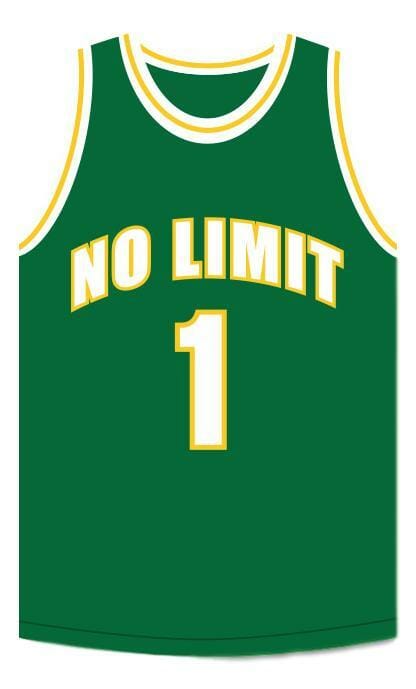 Master P #1 No Limit Basketball Jersey Green - Image 2