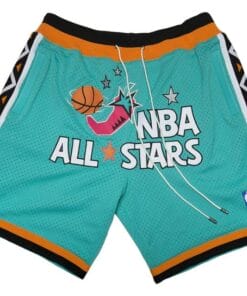 Men 1996 All-Stars East Shorts Teal Shorts All Stitched