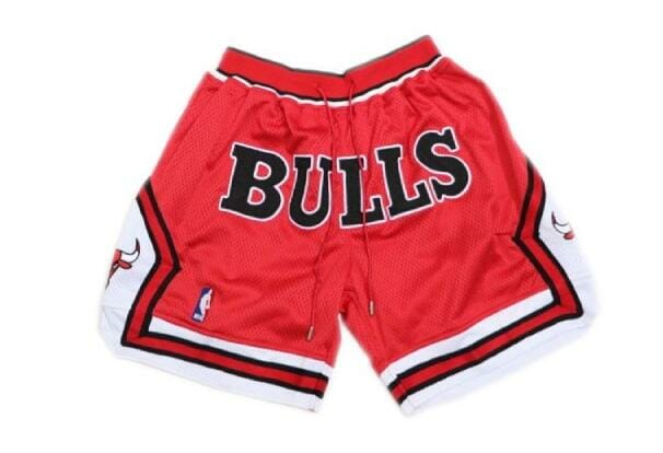 Men Chicago Bulls Red Shorts All Stitched
