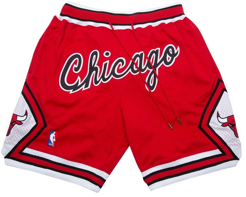 Men Chicago Bulls Shorts Red Shorts All Stitched