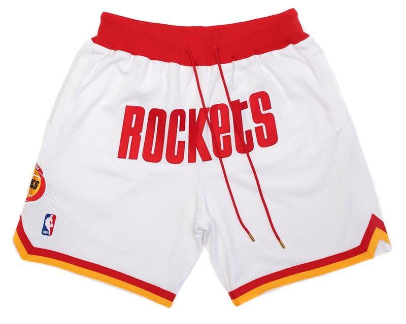 Men Houston Rockets White Shorts All Stitched