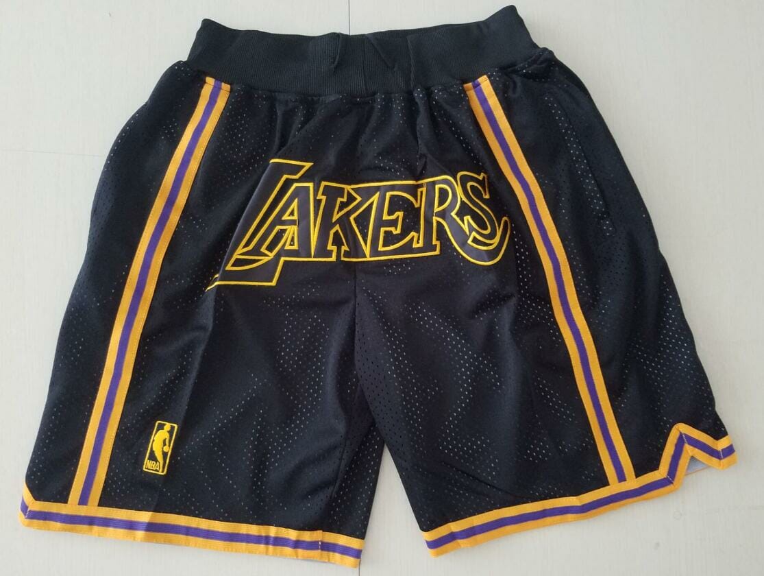Men Lakers Black Mamba Shorts 1 All Stitched