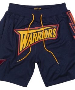 Men Warriors Shorts Navy All Stitched