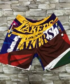 Men's Lakers Short Color Painting With Pockets
