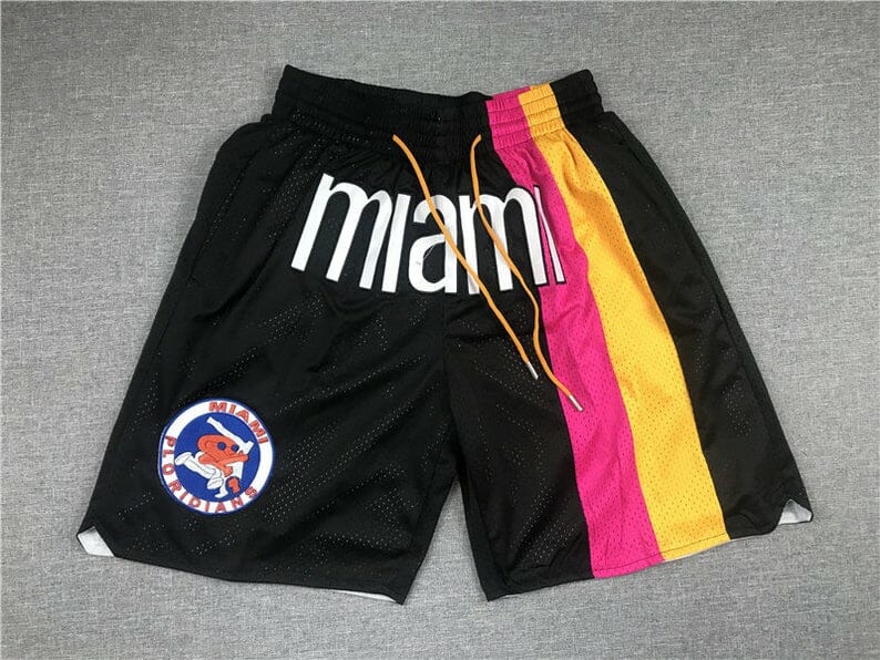 Miami Men Shorts Vintage Short Stitched Black