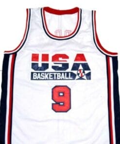 Alternative view of Michael Jordan #9 Team USA Basketball Jersey White