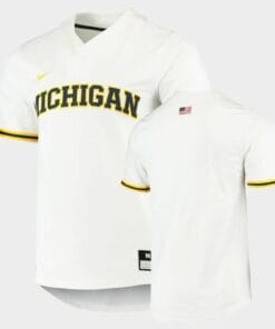 Michigan Wolverines Custom Name Number White College Baseball Jersey