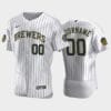 Milwaukee Brewers Custom Name Number Baseball Jersey White Stitched