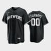 Milwaukee Brewers Custom Name Number Replica Baseball Jersey Black