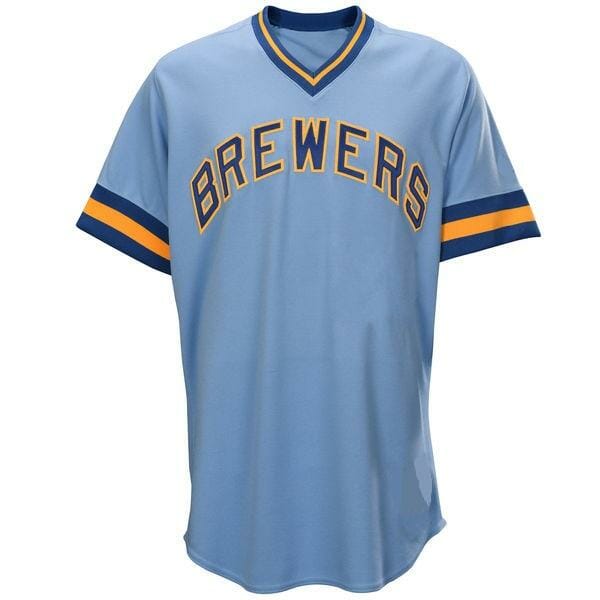 Milwaukee Brewers Customizable Pro Style Baseball Jersey Blue