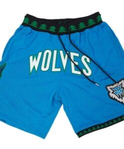 Minnesota Timberwolves Shorts Blue JUST DON Shorts