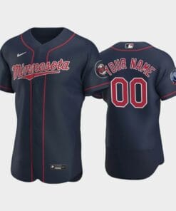 Minnesota Twins Custom Name Number 60th Season Alternate Jersey Navy
