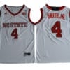 NC State Wolfpack #4 Dennis Smith Jr. NCAA Basketball White