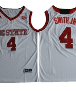 NC State Wolfpack #4 Dennis Smith Jr. NCAA Basketball White