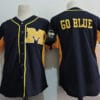 NCAA Michigan Wolverines Go Blue Movie Baseball Jersey Navy