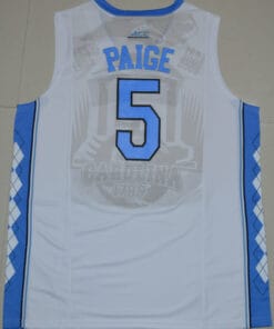 North Carolina Tar Heels #5 Marcus Paige NCAA Basketball Jersey White