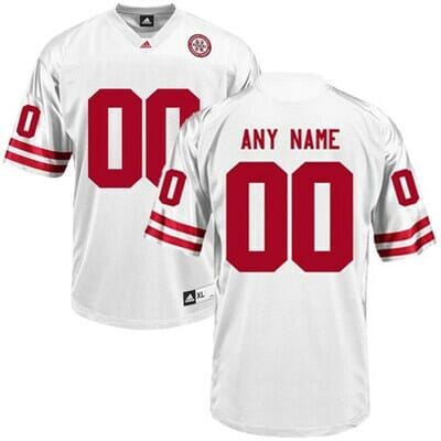 Custom Nebraska Cornhuskers Jersey Name and Number College Football White