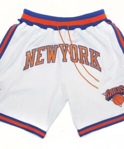 New York Knicks White JUST DON Shorts
