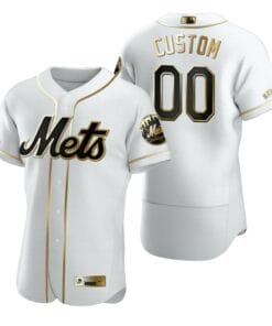 New York Mets Custom Name Number Flexbase Baseball Jersey White