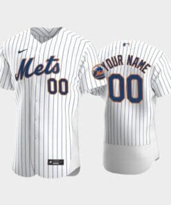 New York Mets Custom Name Number Home White Baseball Jersey Stitched