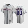 New York Mets Custom Name Number Road Coolbase Baseball Jersey Gray