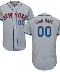 New York Mets Customizable Pro Style Baseball Jersey Gray