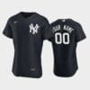 New York Yankees Custom Name Number Alternate Baseball Jersey Navy