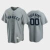 New York Yankees Custom Name Number Coolbase Baseball Jersey Gray