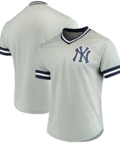 New York Yankees Customizable Pro Style Baseball Jersey Gray NY Front