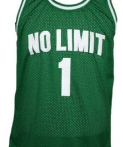 No Limit #1 Basketball Jersey Sewn Green