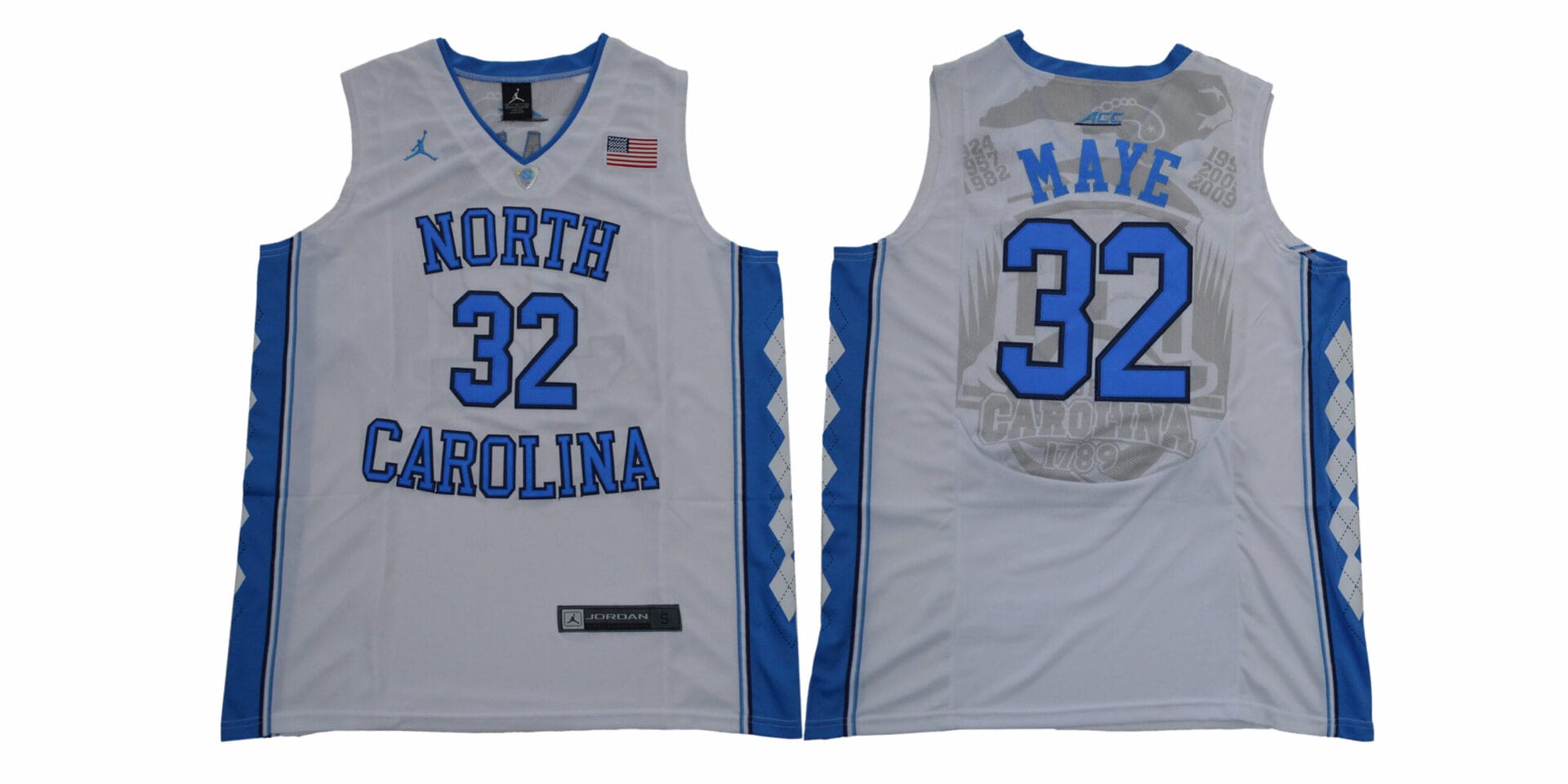 North Carolina Tar Heels #32 Maye NCAA Basketball Jersey White