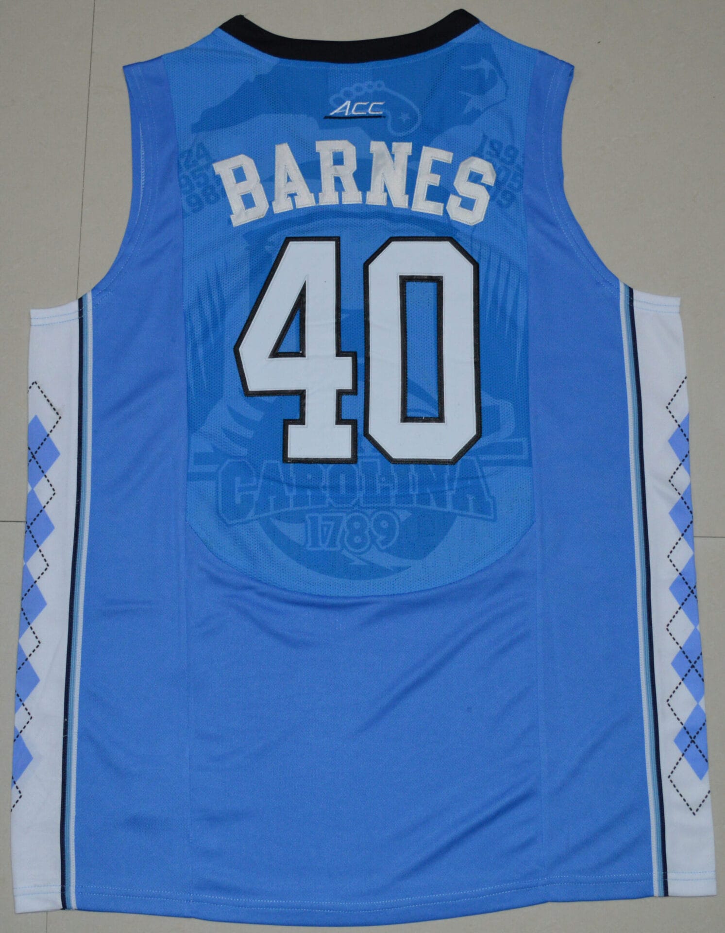 North Carolina Tar Heels #40 Harrison Barnes NCAA Basketball Jersey Blue