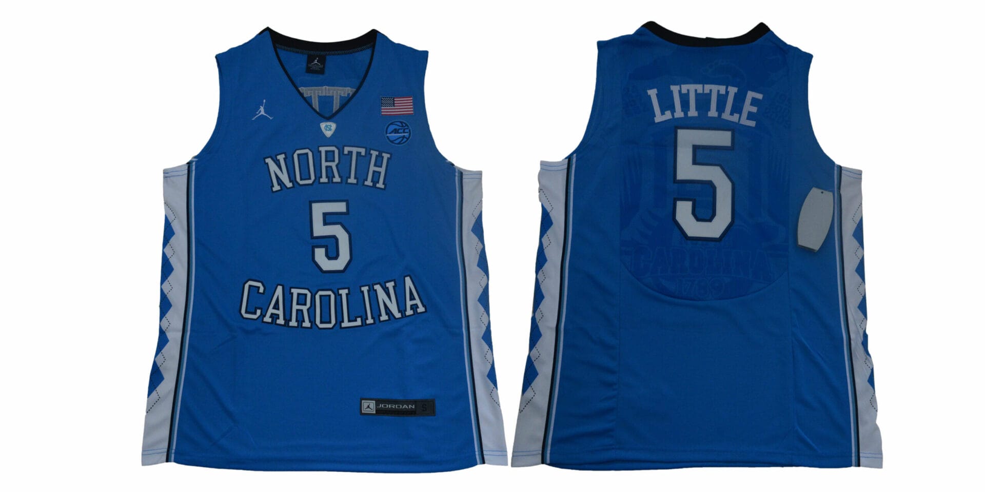North Carolina Tar Heels #5 Little NCAA Basketball Jersey Blue