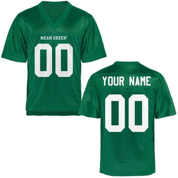 Custom North Texas Football Jersey Mean Green College