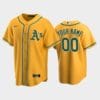 Oakland Athletics Custom Name Number Alternate Baseball Jersey Gold
