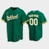 Oakland Athletics Custom Name Number Alternate Replica Jersey Green