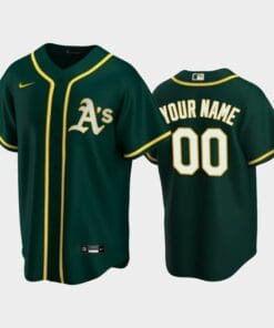 Oakland Athletics Custom Name Number Baseball Alternate Jersey Green