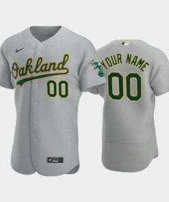 Oakland Athletics Custom Name Number Flexbase Baseball Jersey Gray