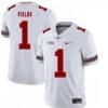 Ohio State Buckeyes #1 Justin Fields College NCAA Football White Jersey