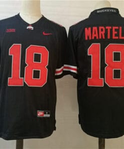 Ohio State Buckeyes #18 Martell College Football Jersey Black
