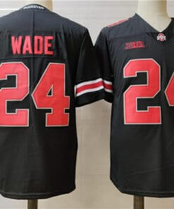 Ohio State Buckeyes #24 Wade College Football Jersey Black