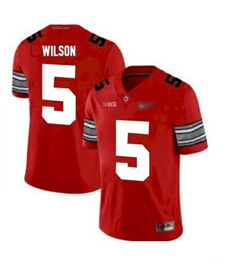 Ohio State Buckeyes #5 Garrett Wilson NCAA Football Jersey Red