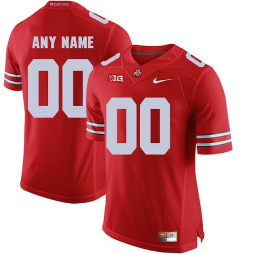Ohio State Buckeyes Custom Football Jersey NCAA Football Red